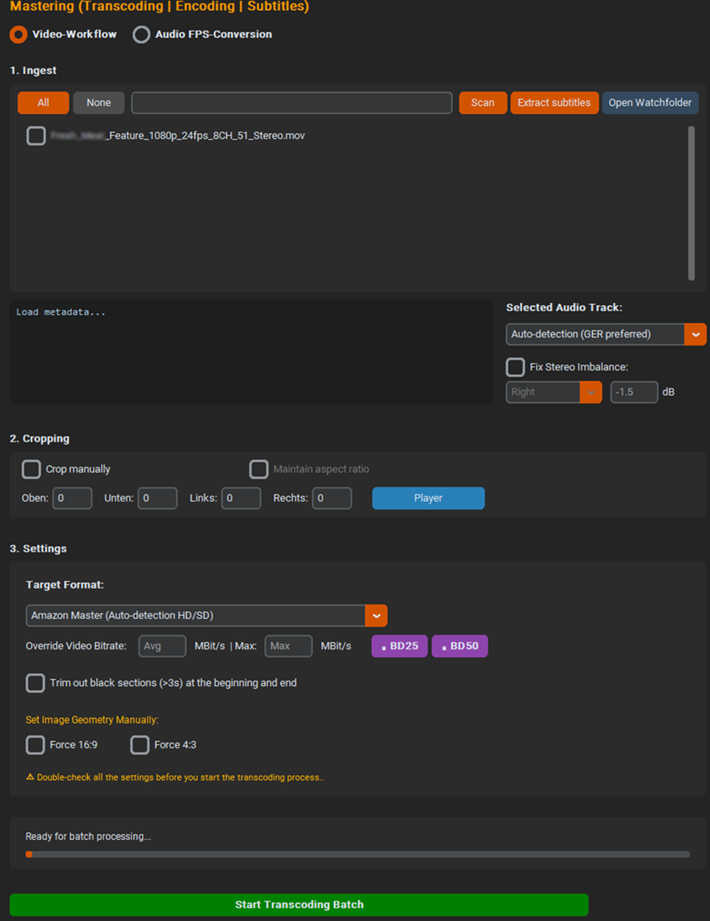 Video Mastering Workflow 1