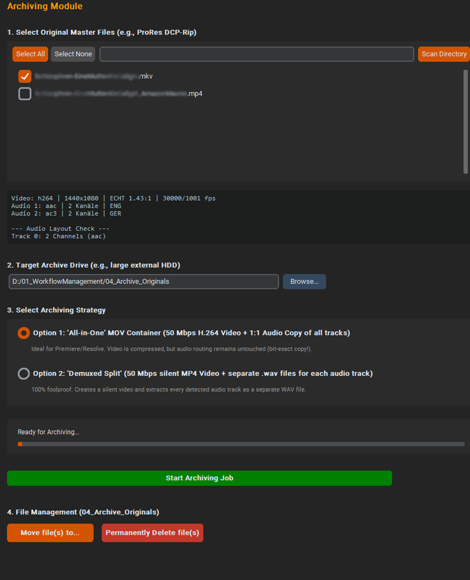 Archiving Modul