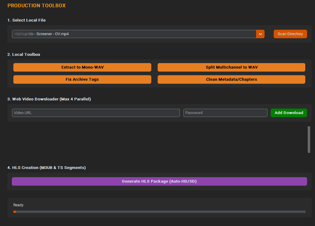 Production Tools GUI